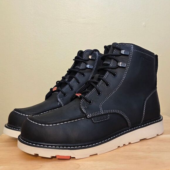 Brunt The Marin Waterproof Soft Moc Toe 6" Work Boots Black Men's Size 11.5 - Picture 3 of 8